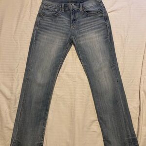 BKE Men's Light Blue Straight Jeans